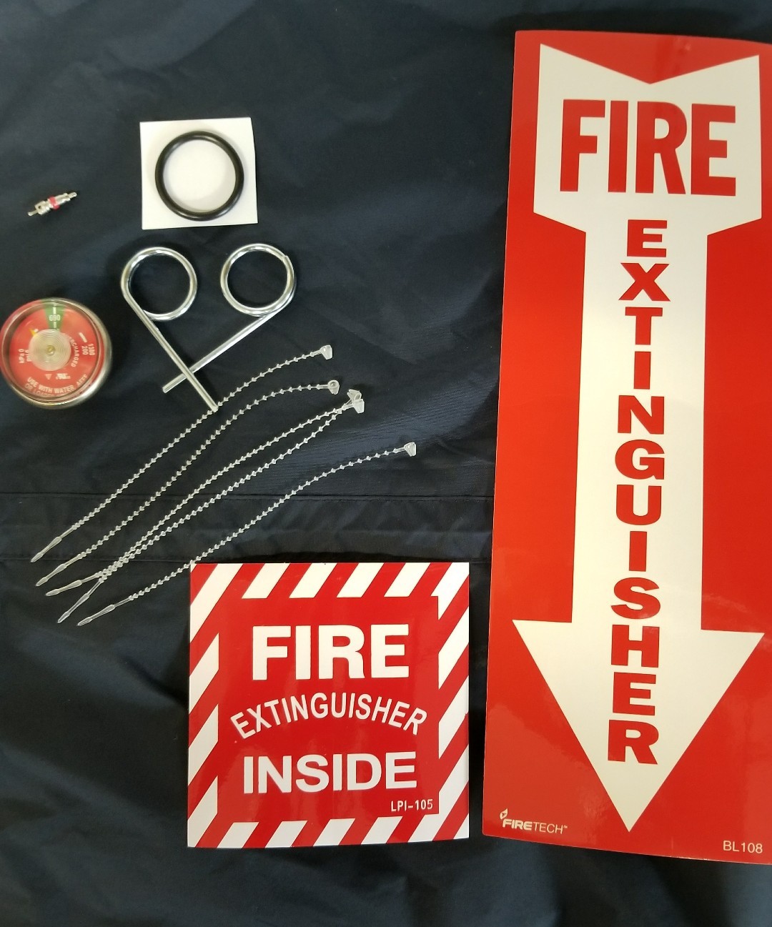 🤡 🔥🧯Water Fire Exting repair kit Gauge O-RING VALVE Core pins seals & 2 sign