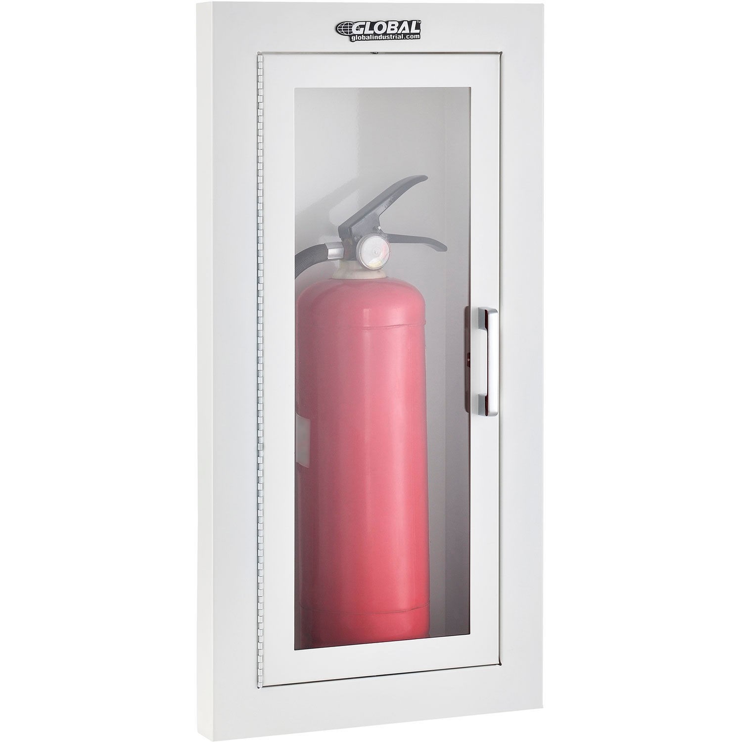 Fire-Extinguisher Cabinet Semi-Recessed Fits 2.5-6.5 Lbs. Extinguisher