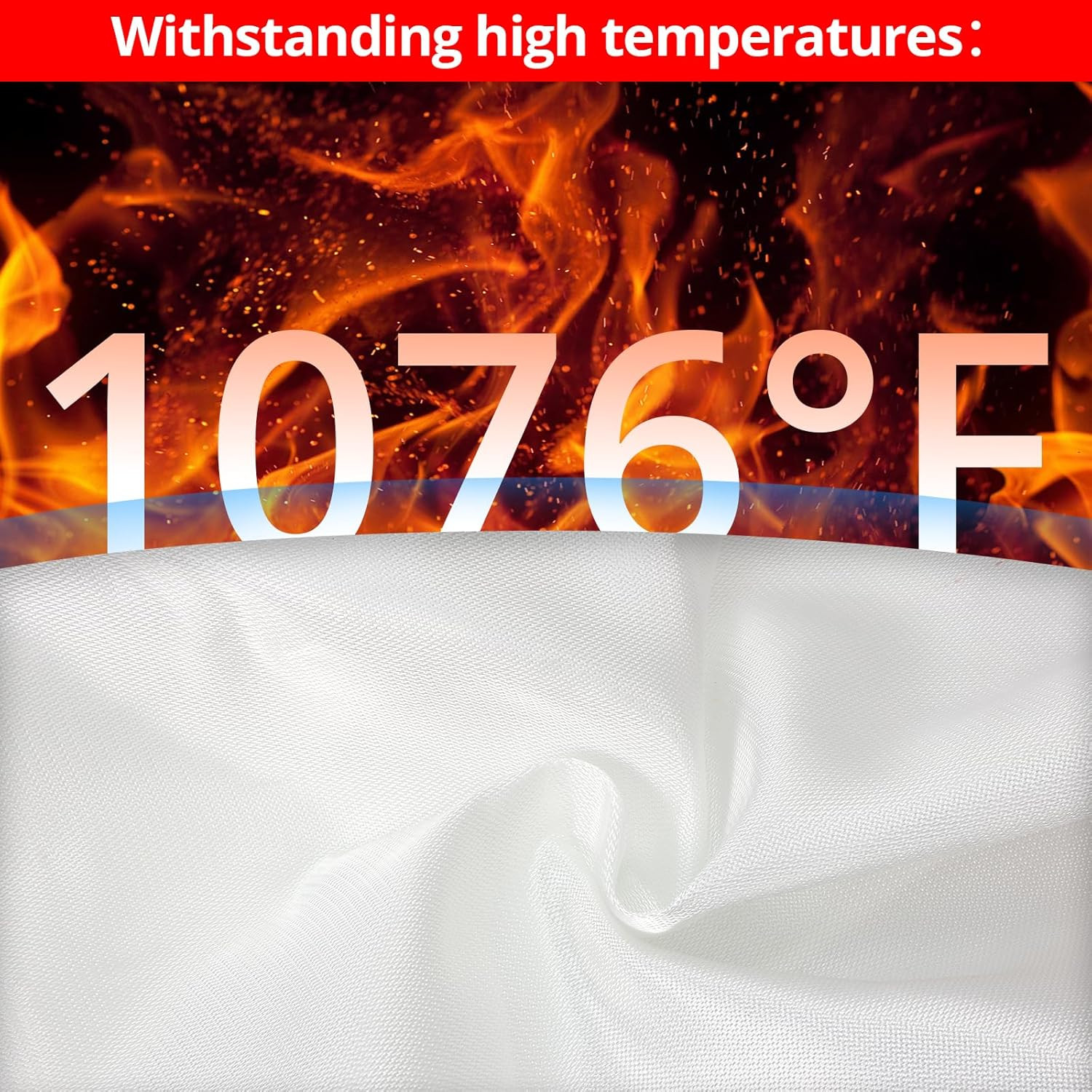 Emergency Fire Blanket for Home and Kitchen – 8 Pack 40″X40″ Flame Suppression F