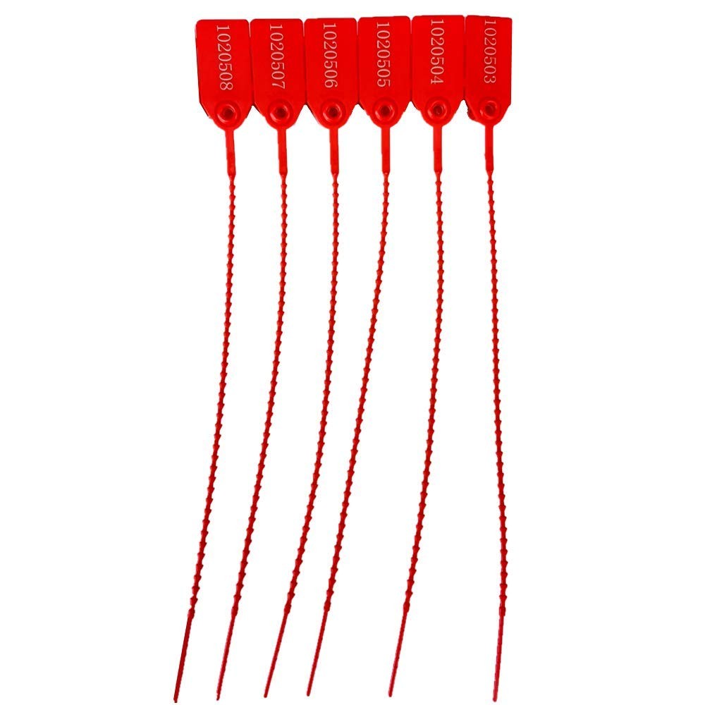 Plastic Security Tags Numbered Tamper Proof Seals Self Locking Zip Ties 9.84″…