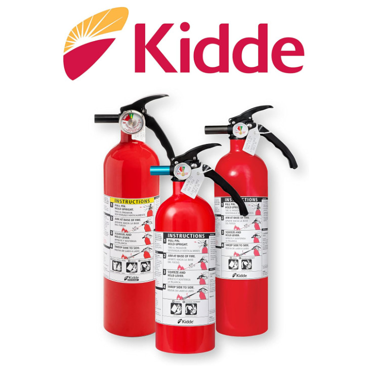 Set of 2 FIRE EXTINGUISHER For Car Truck Auto Marine Boat Kidde 3-Lb Dry