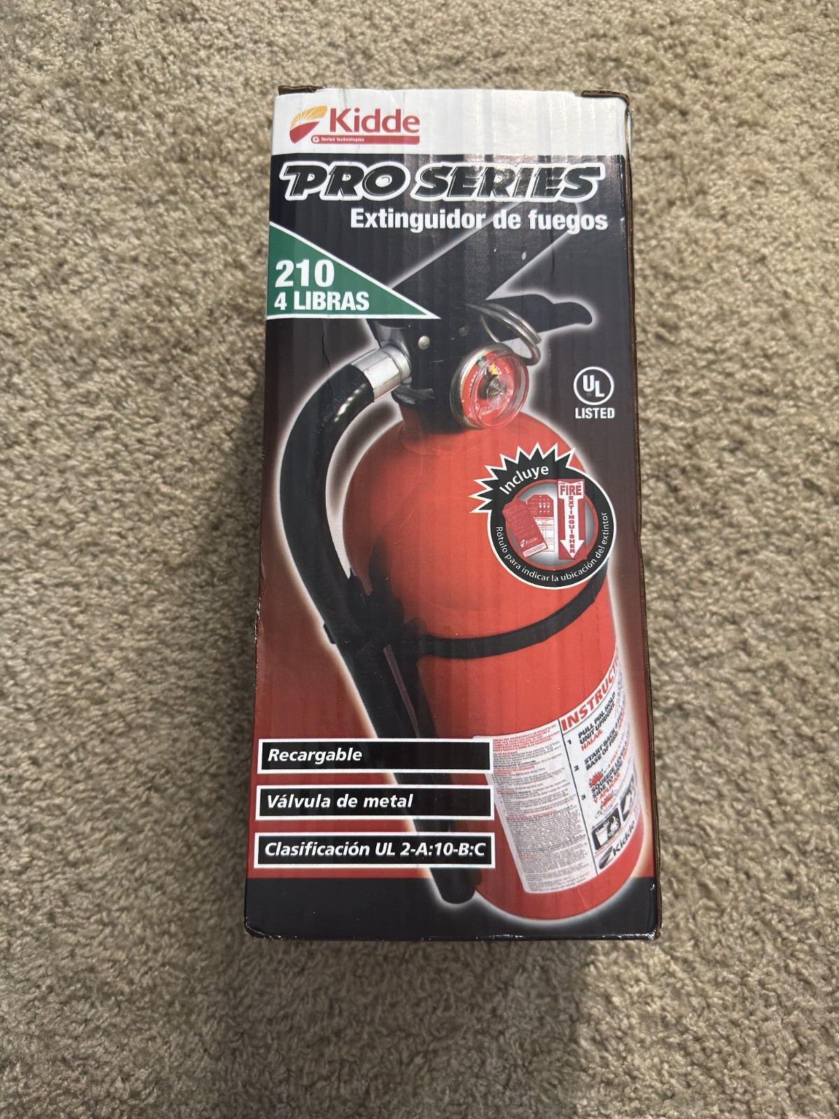 Kidde Pro 210 Fire Extinguisher PRO-4MP-1