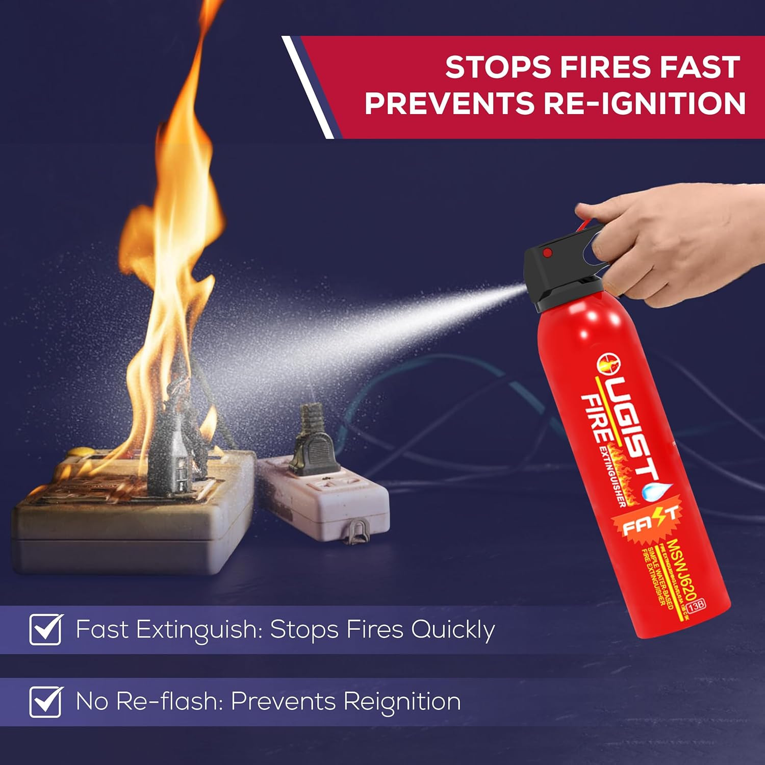 Fire Extinguisher for Vehicle & Home 620Ml 4 Count, Car Fire Extinquishers, Prev