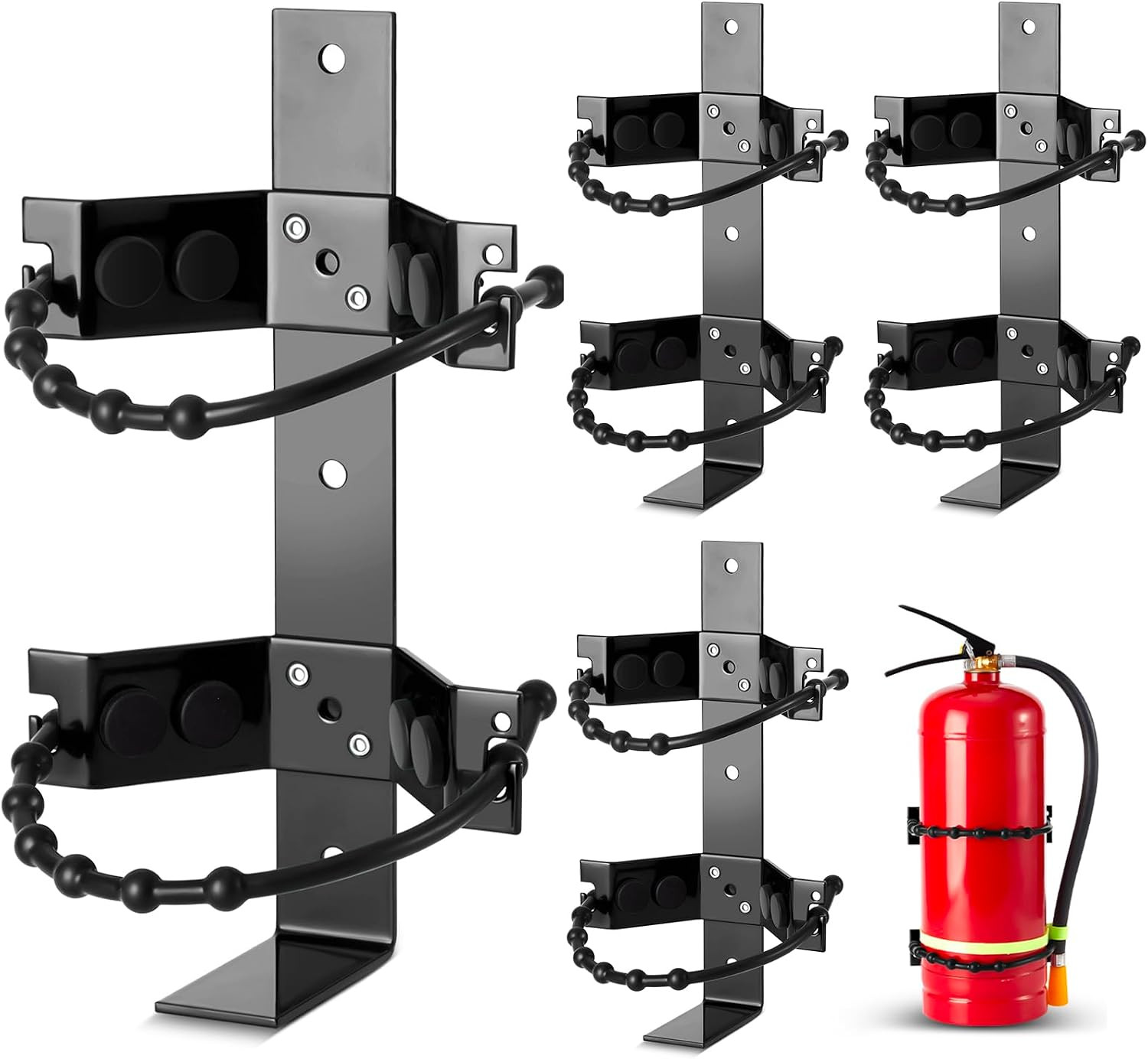2 Pcs Fire Extinguisher Mount Bracket Adjustable, Supports up to 2.5 and 5Lb, He