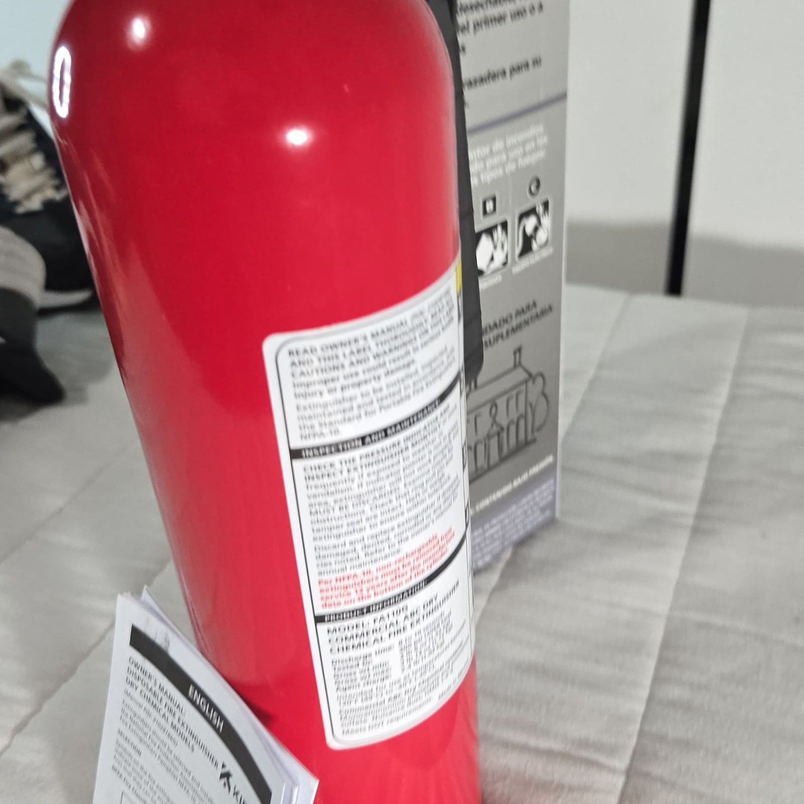 Kidde Home Multi-Purpose Dry Chemical Fire Extinguisher UL Rated 1-A:10-B:C