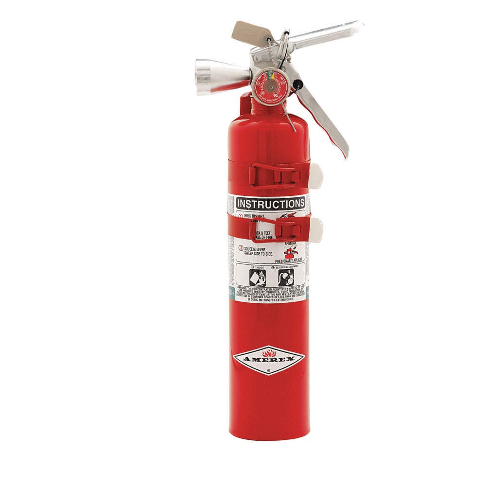 AMEREX B385TS Fire Extinguisher,Steel,Red,BC 3YWK4