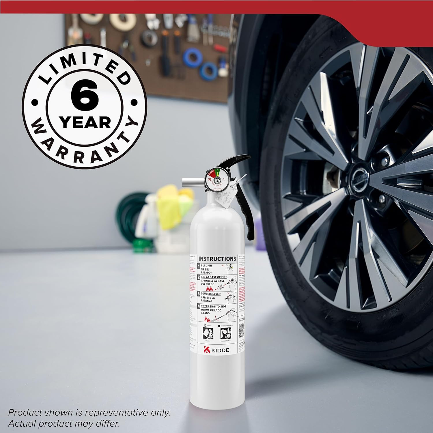 Kidde Auto 10 Fire Extinguisher for Cars and Trucks, 10-B:C, M10G | Motor Vehicl