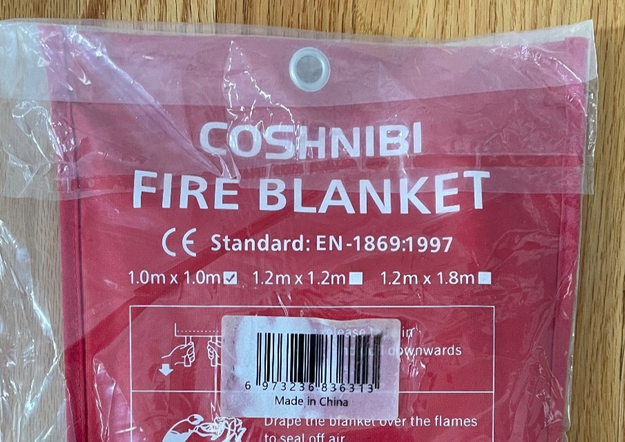 Emergency Fire Blanket for Home & Kitchen – High Heat Resistant Fire Suppress…