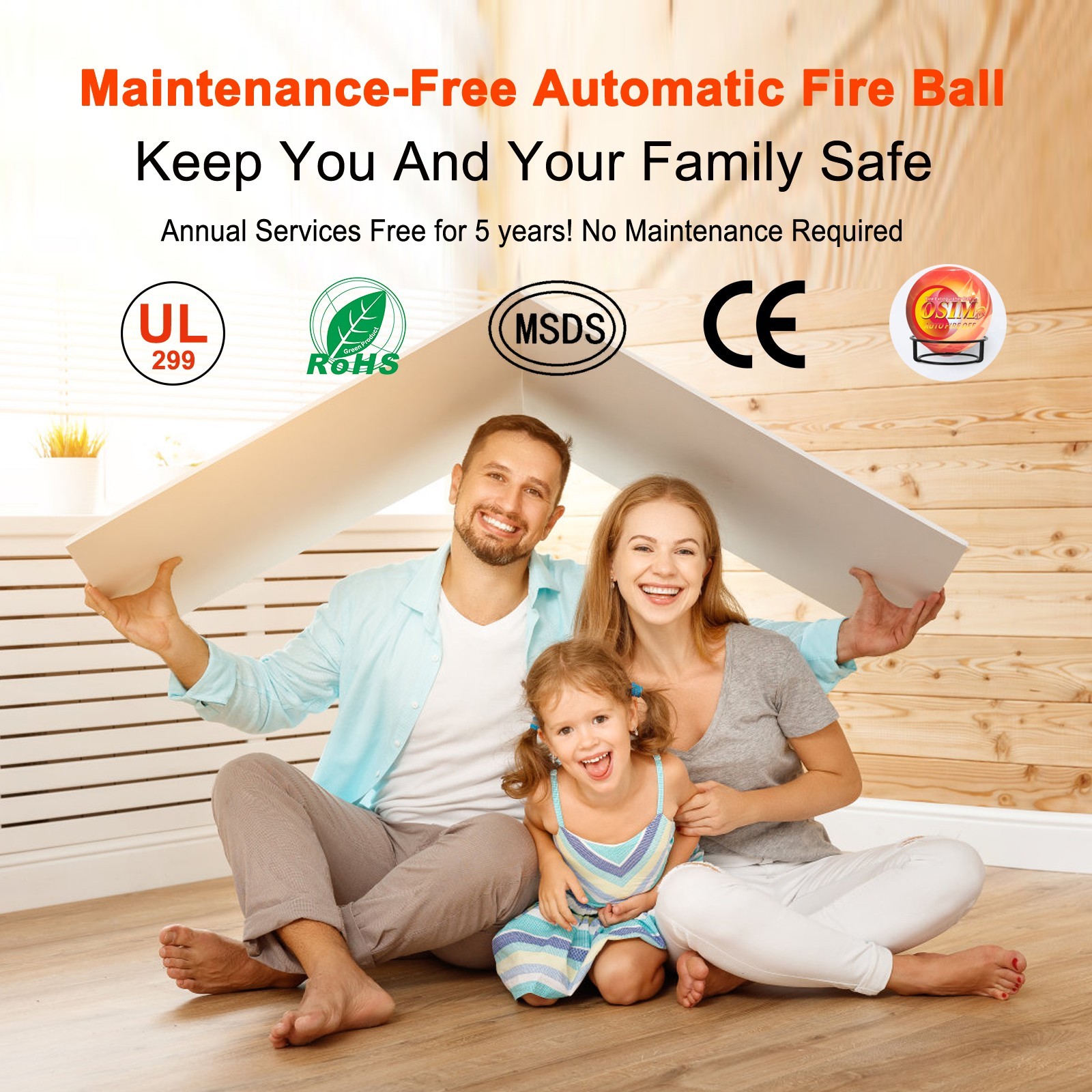 Self-Exciting Fire Extinguisher ball for Kitchen Car Electric Box Garage house