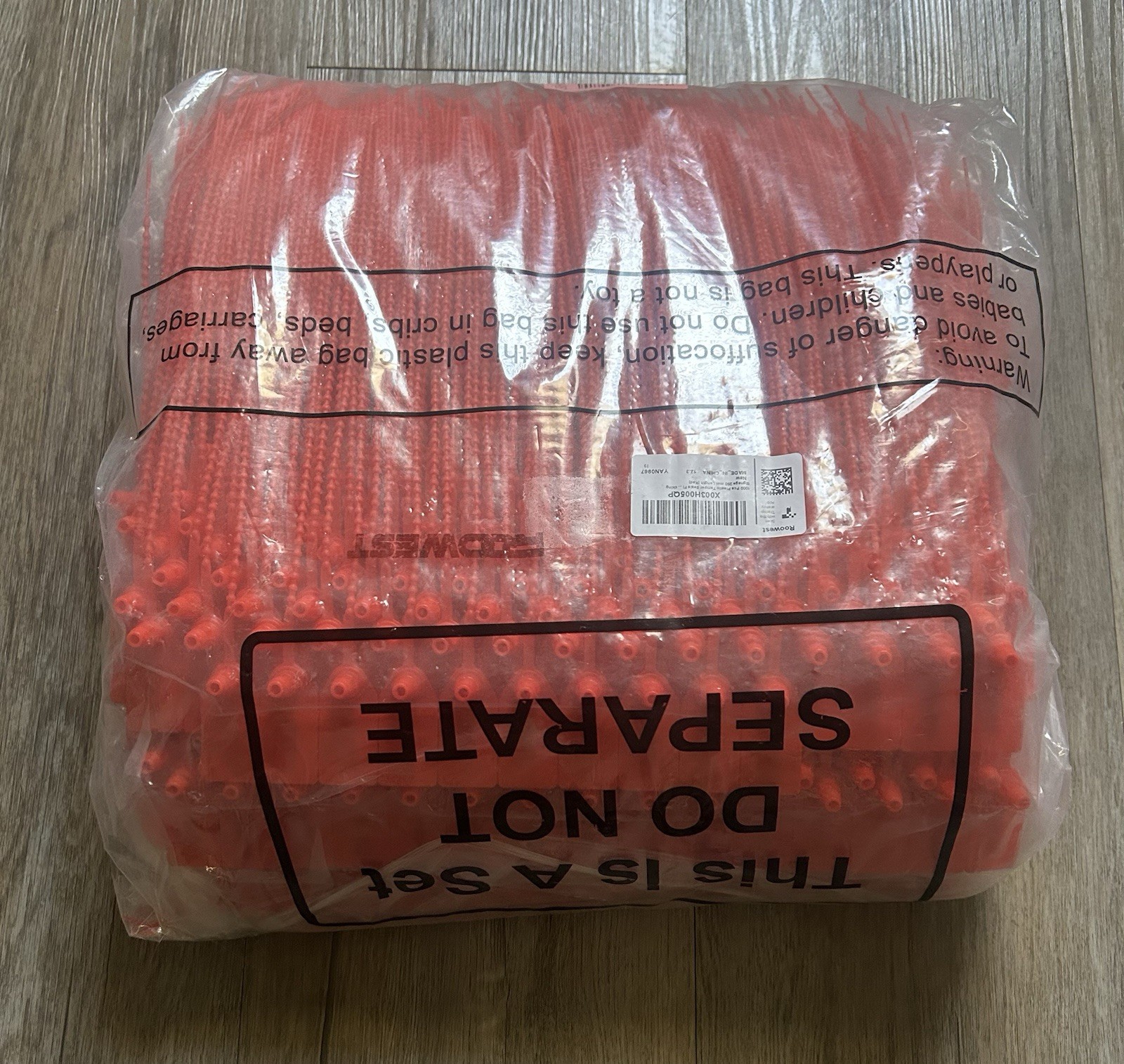 1000 Roowest Plastic Tamper Seals Red 250mm Numbered Security Tags Fire Safety