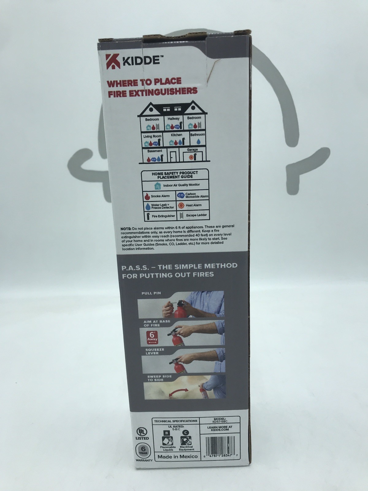Kidde Fire Extinguisher for Vehicles, Cars, Single Use 5BC Basic 5