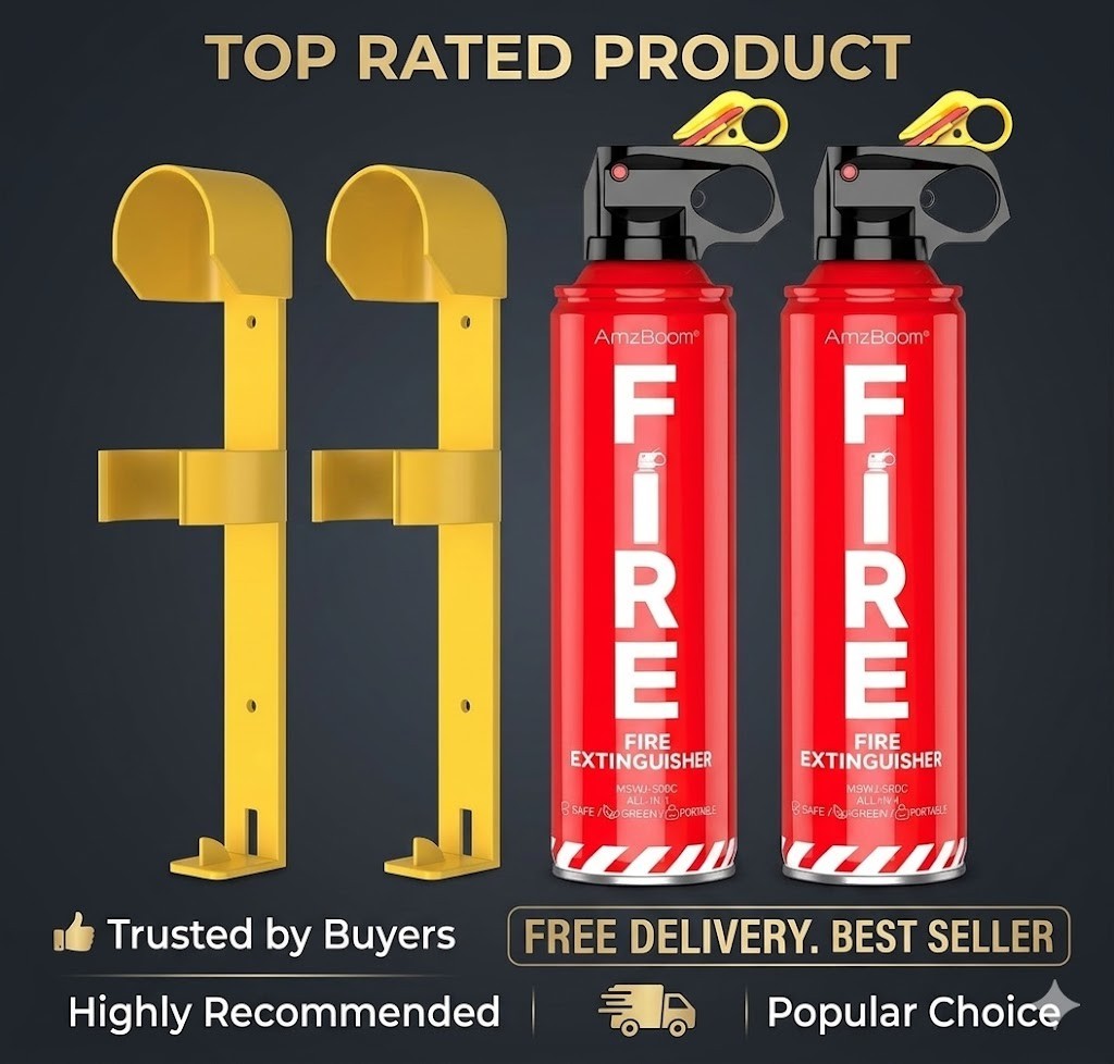 Fire Extinguisher-2-Pack – 4 In 1 with Mount Fire Extinguishers for House/Car