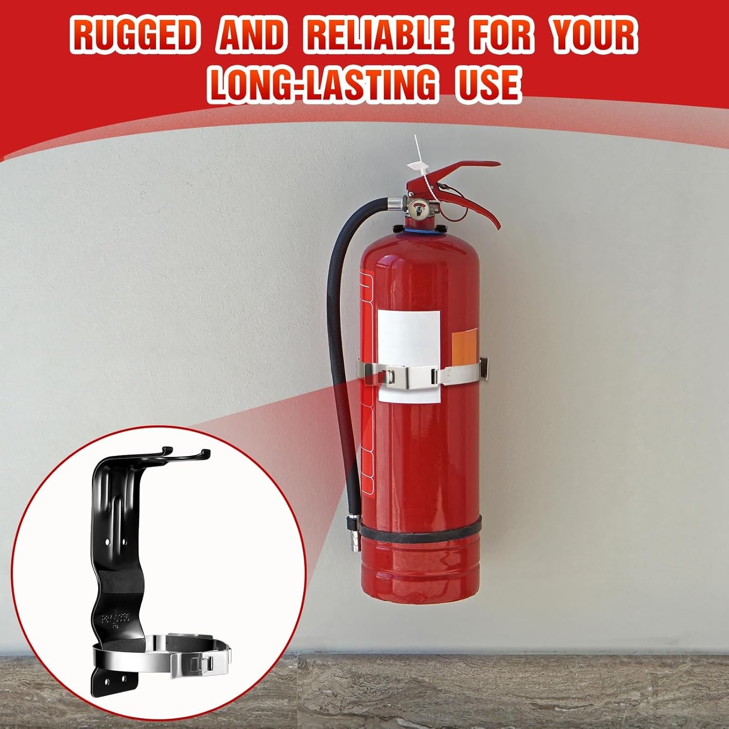Fire Extinguisher Brackets Wall Mount Stainless Steel Holders for Home 10-Pack