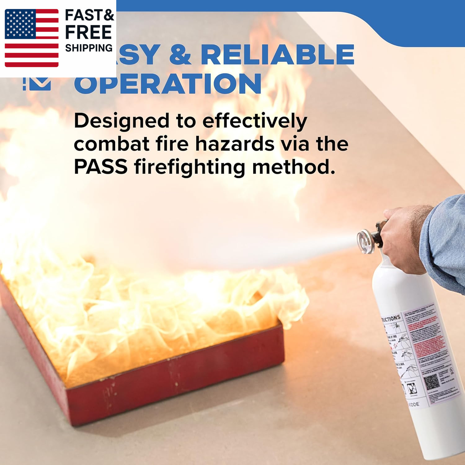 Fire Extinguisher for Boats, Single-Use 5BC