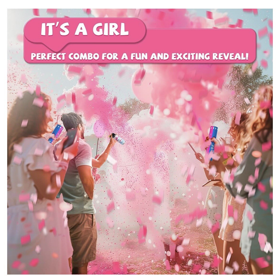 2 gender reveal fire extinguisher Powder, I Boy And 1 Girl Powder Reveal