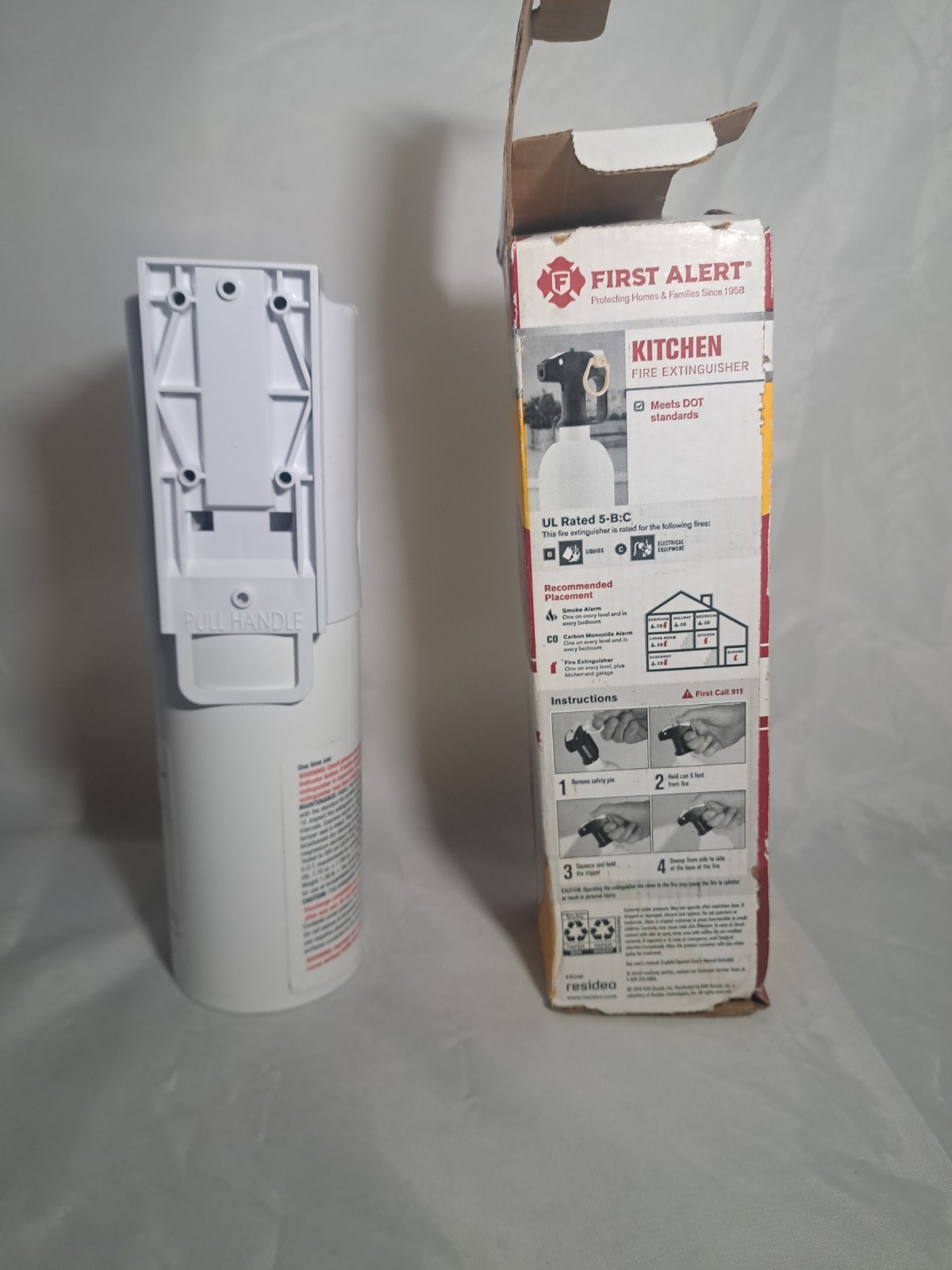 First Alert Kitchen5 Fire Extinguisher, 5B:C, Dry Chemical, 2 Lb