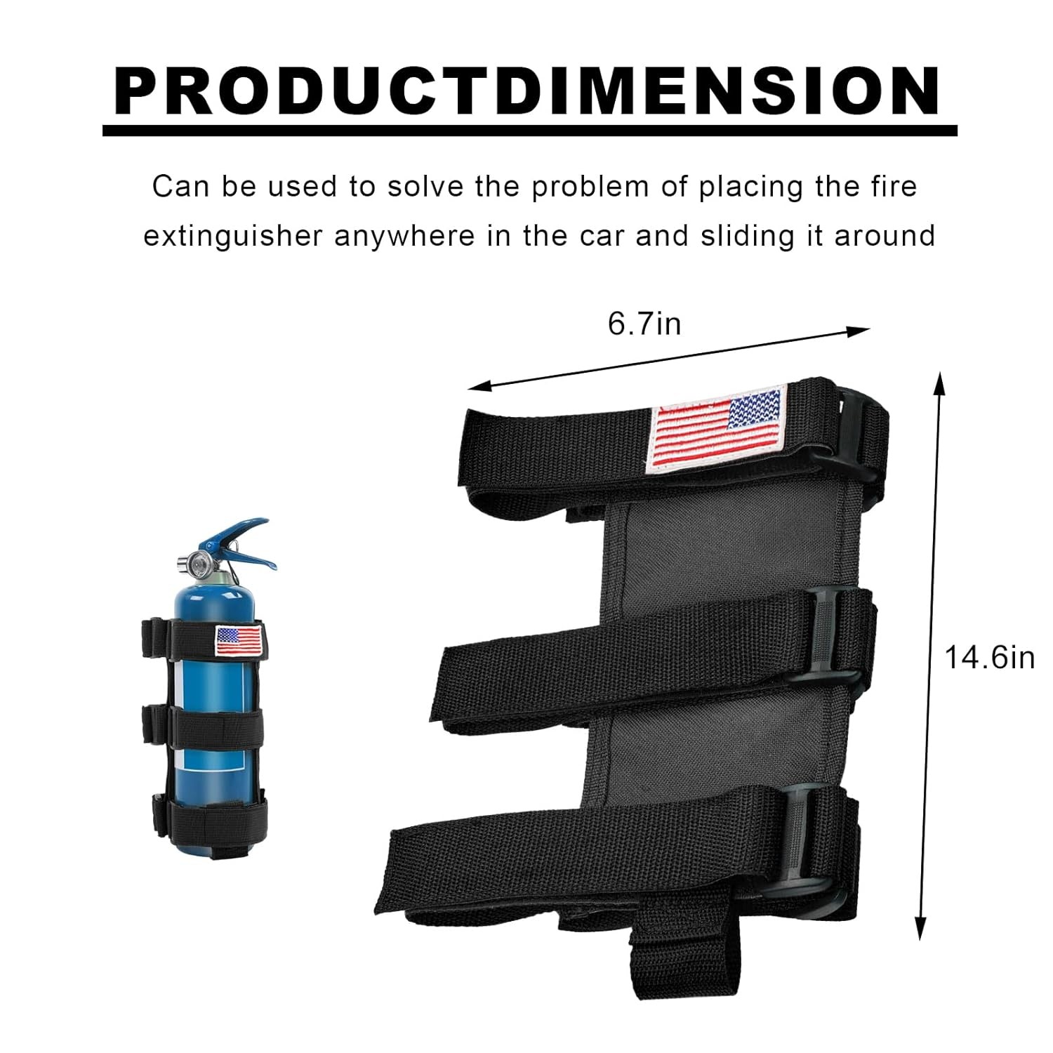 Adjustable Extinguisher Mount Strap for Truck Roll Bar Fire Extinguisher Holder