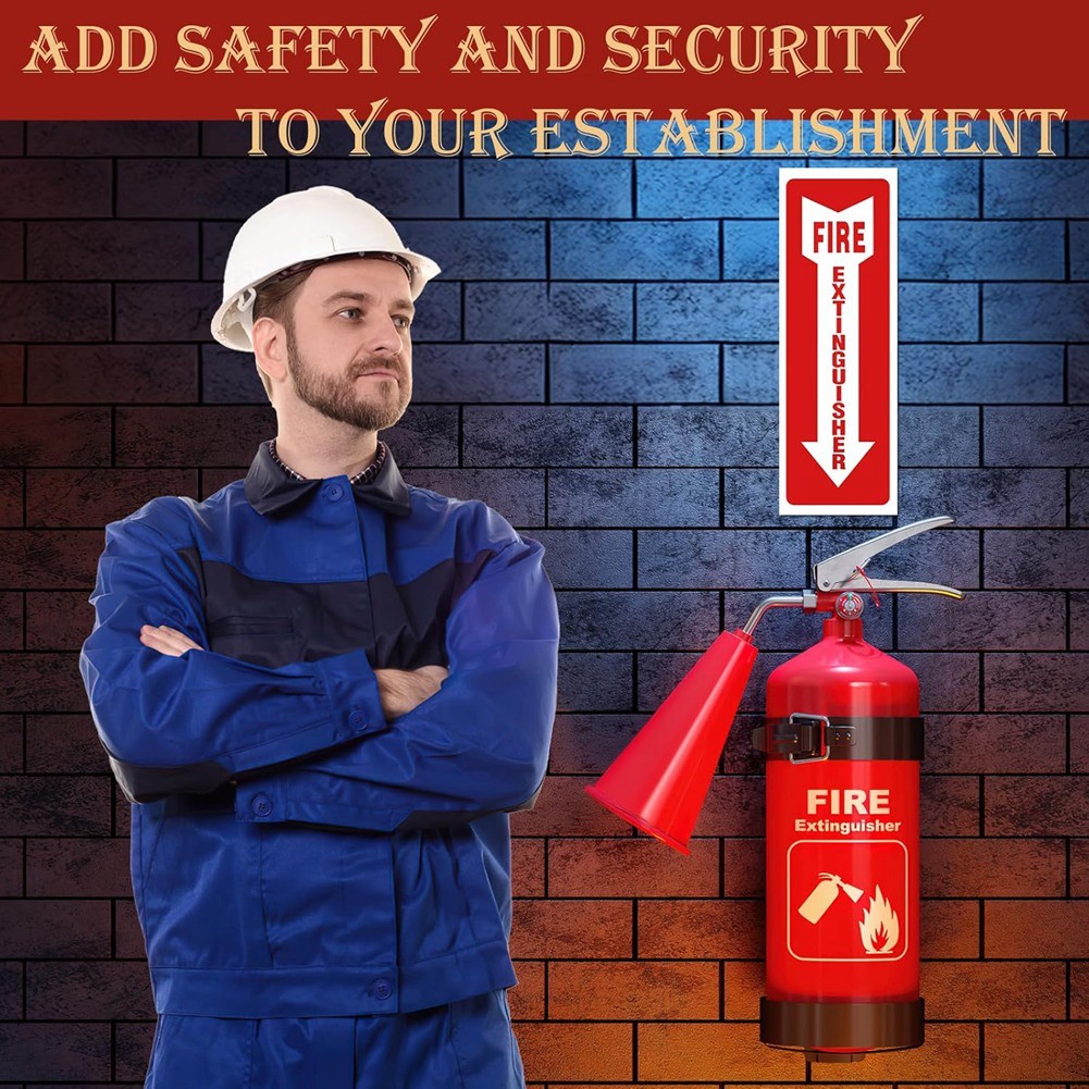 Fire Extinguisher Signs, 15 Pack 4×12 Inch Fire Extinguisher Signs for Home4048