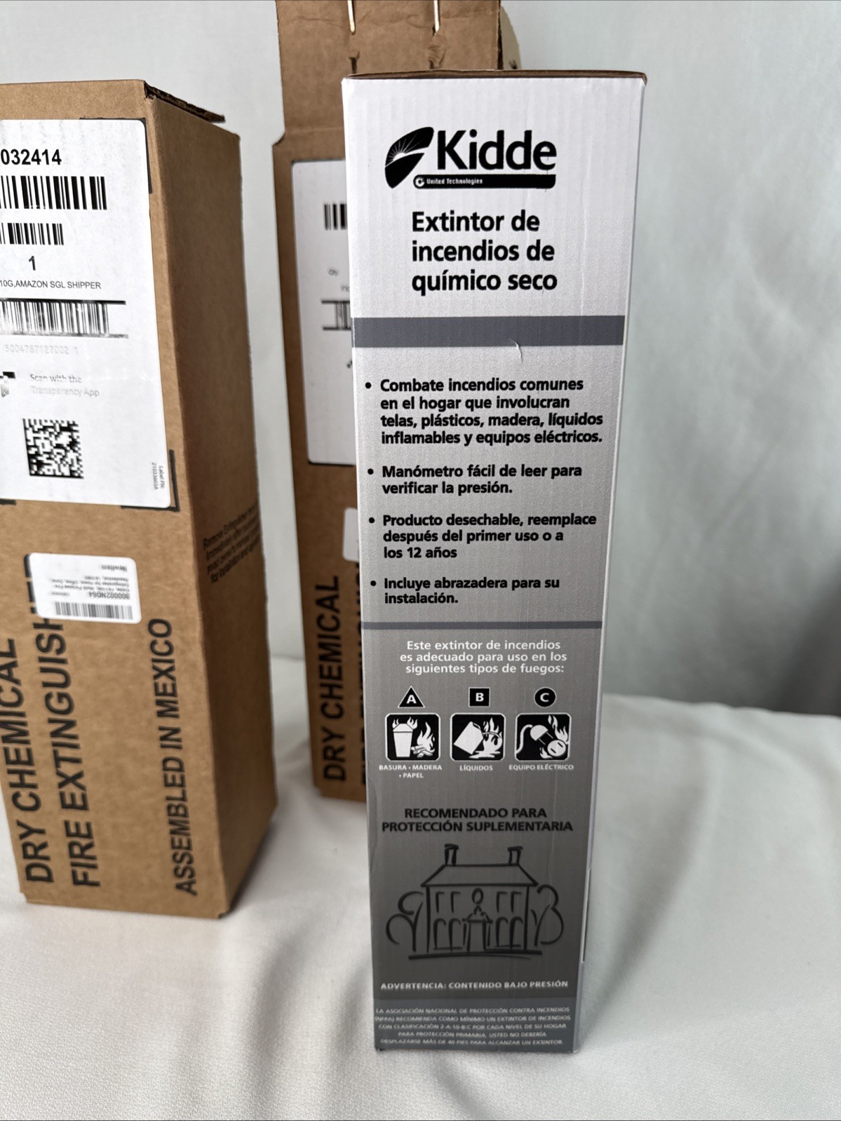 2 PC Kidde, FA110G, Multi Purpose Fire Extinguisher for Home, Office, Or Dorm