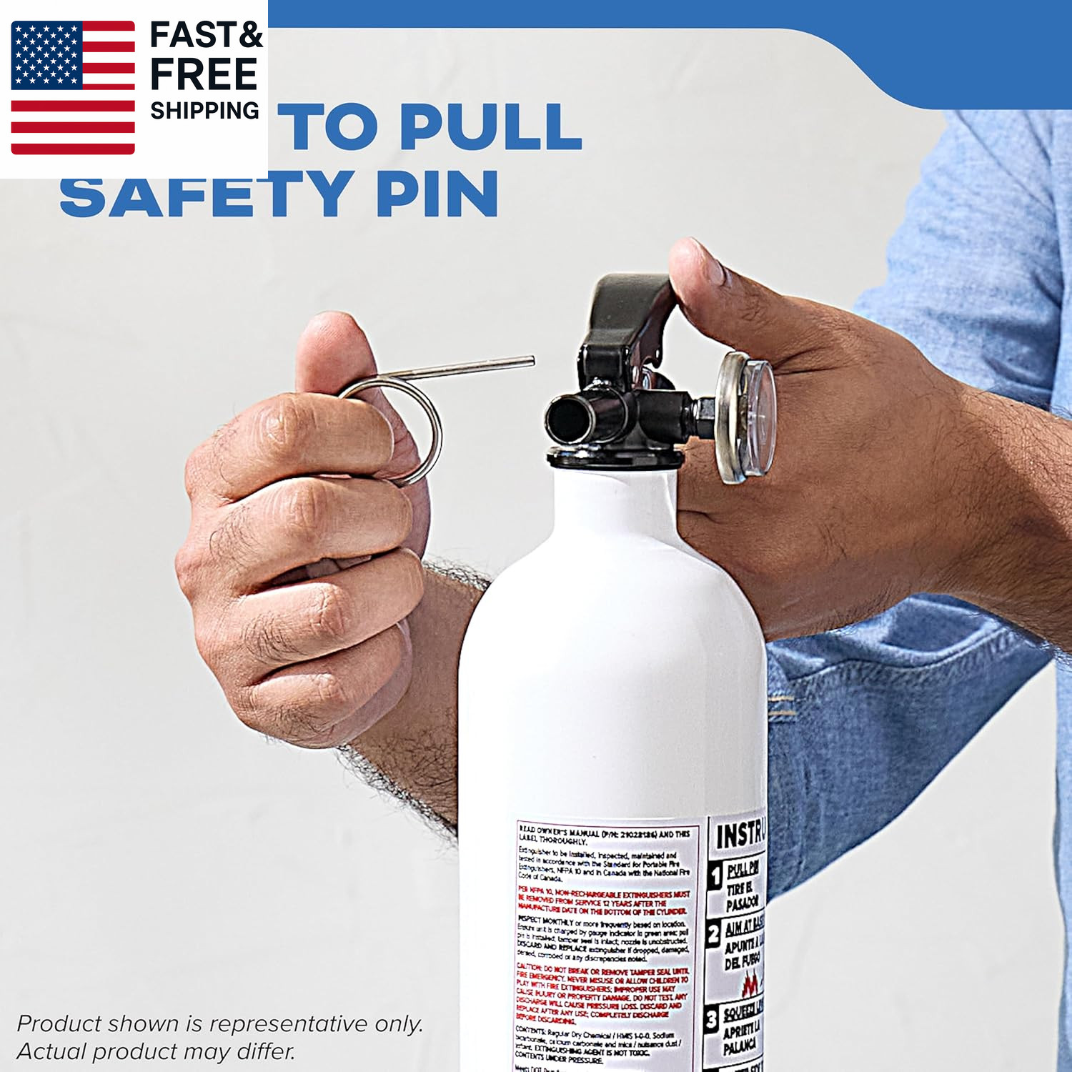 Fire Extinguisher for Boats, Single-Use 5BC