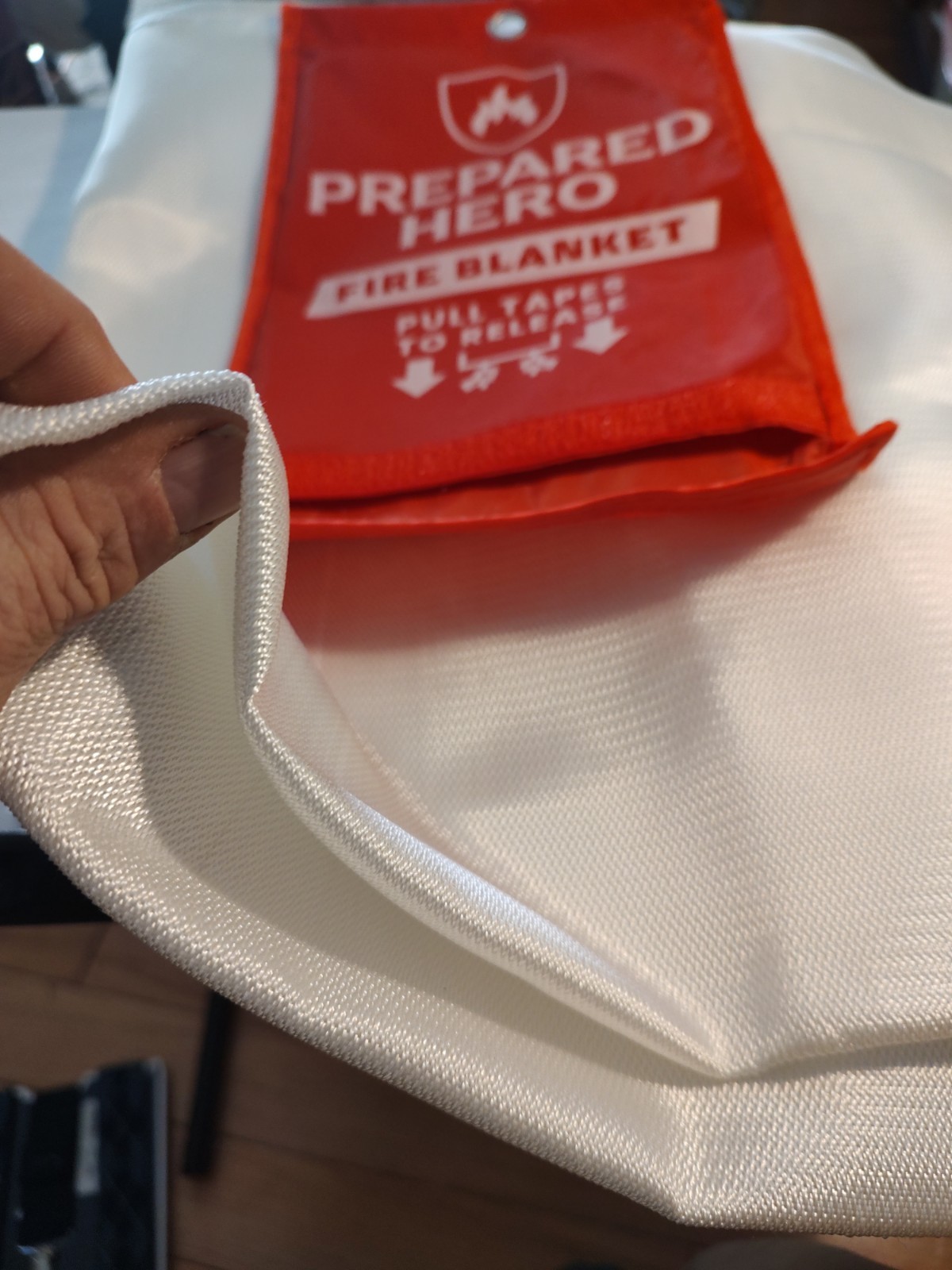 Prepared Hero Fire Blanket 39” x 39” Kitchen Home Emergency Fiberglass CE EN1869