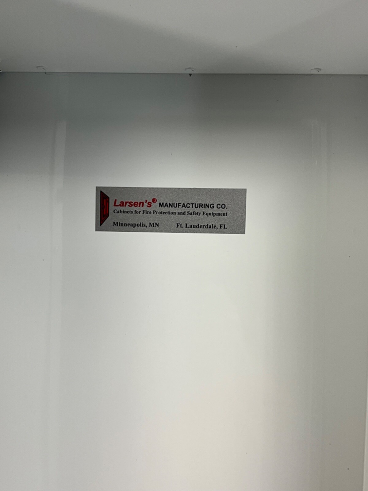 LARSEN’S FIRE EXTINGUISHER CABINET
