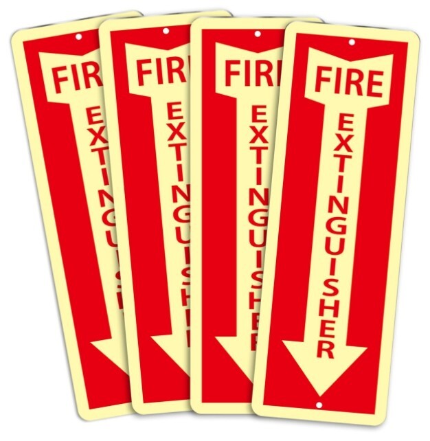 Fire Extinguisher sign metal And Fire Extinguisher sign plastic Glow in the Dark