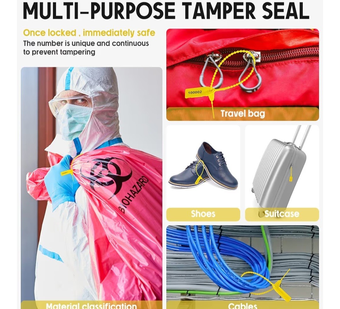 1000 Pcs Plastic Tamper Seals Fire Extinguisher Tags Security Tags Seals Safe…