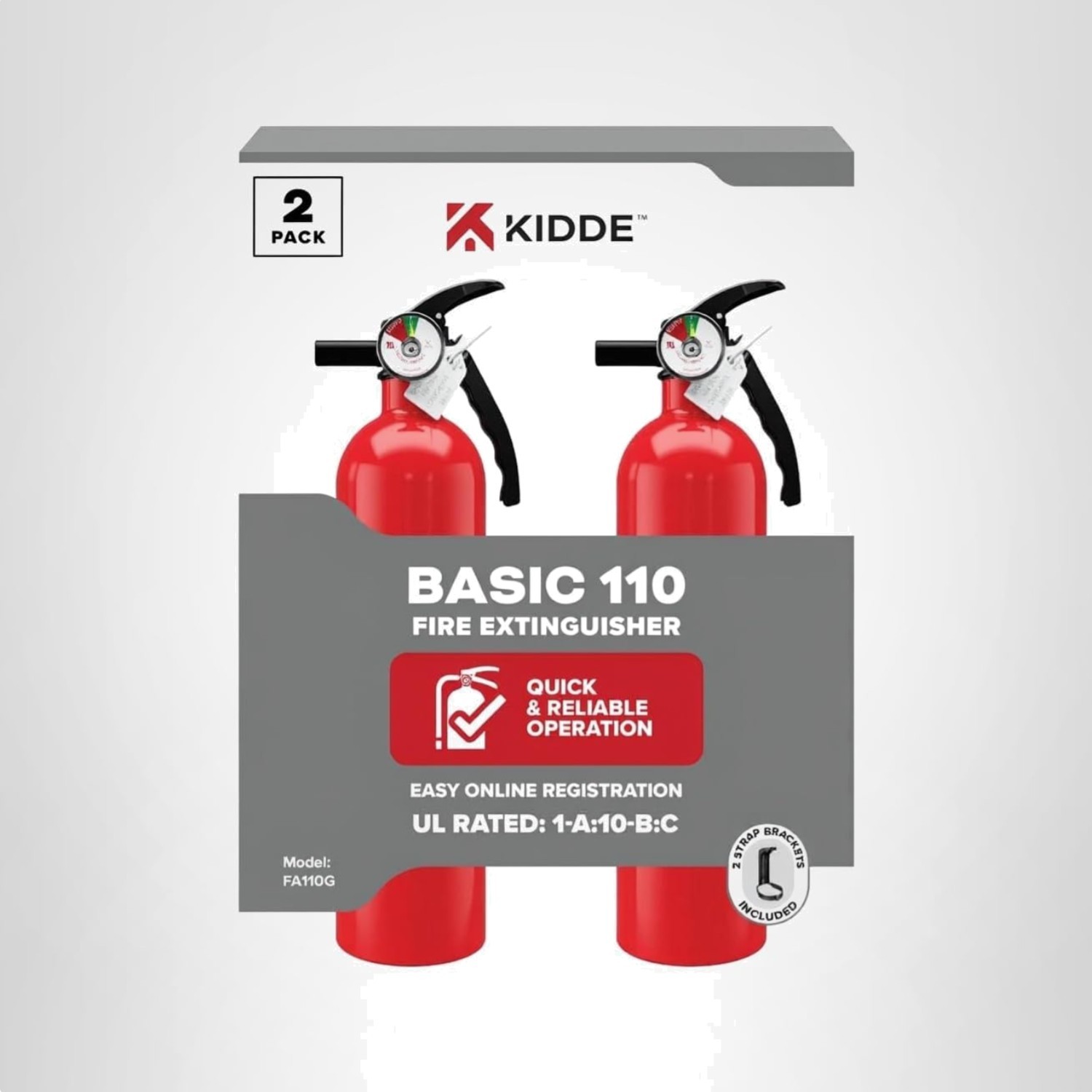 Fire Extinguisher 2 Pack Aluminum Portable Home Office Dorm 1A10BC