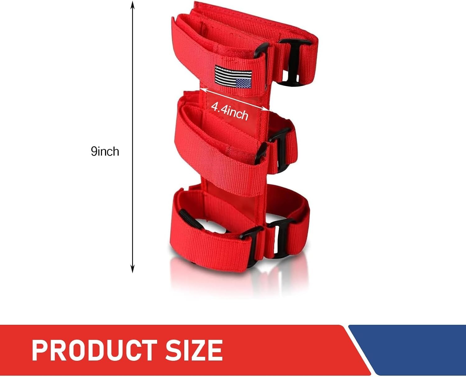 Adjustable Jeep Fire Extinguisher Holder with American Flag Design – Fits 196…