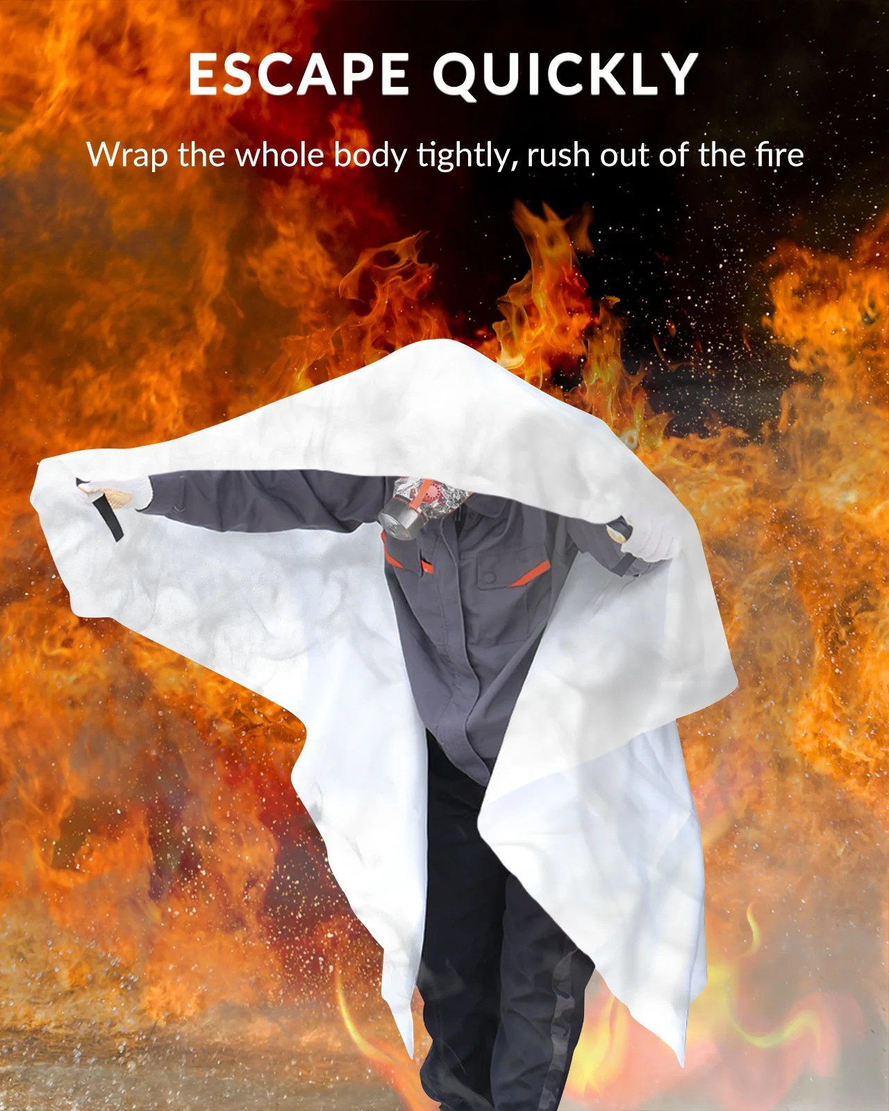 Fiberglass , Fire Suppression Blanket for Emergency Surival,Emergency Blanket wi