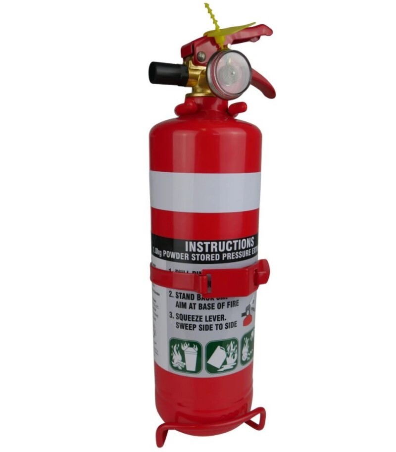 1kg Fire Extinguisher ABE Professional Dry Chemical Powder w/ Bracket Car Boat