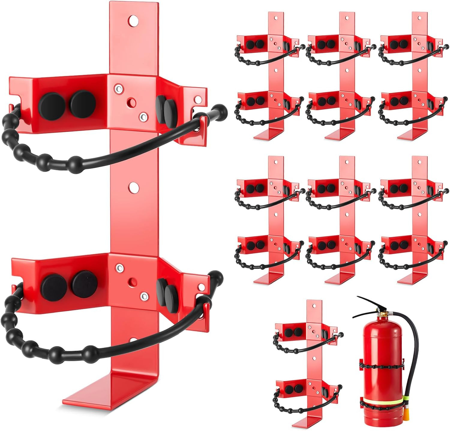 2 Pcs Fire Extinguisher Mount Bracket Adjustable, Supports up to 2.5 and 5Lb, He