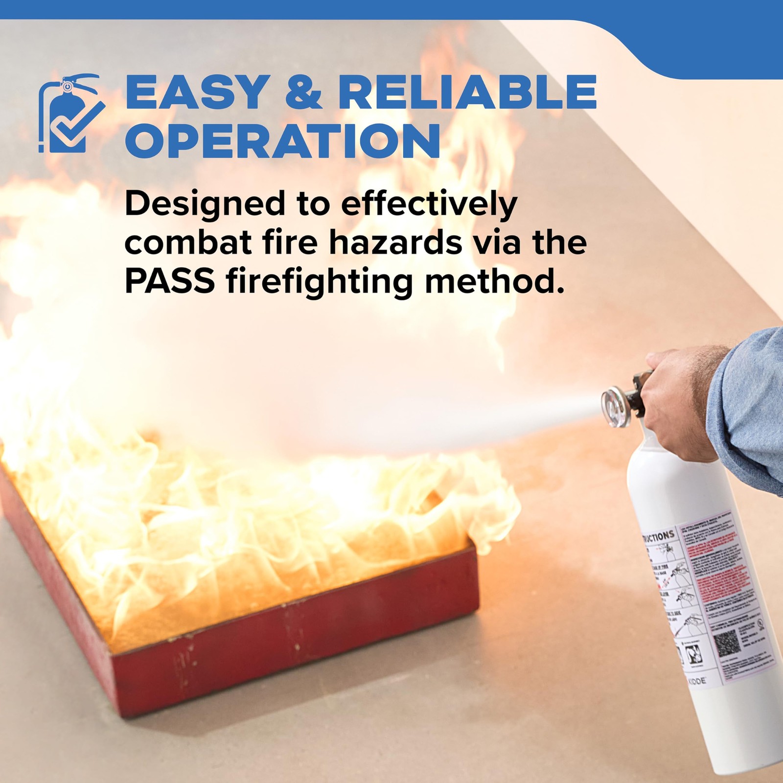 Kidde Fire Extinguisher for Boats, Single-Use 5BC 1 Pack, White
