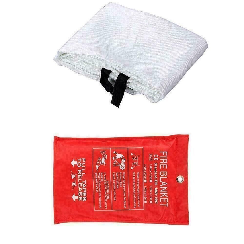 2Pack Large Fire Blanket Fireproof for Home Kitchen Office Emergency Safety