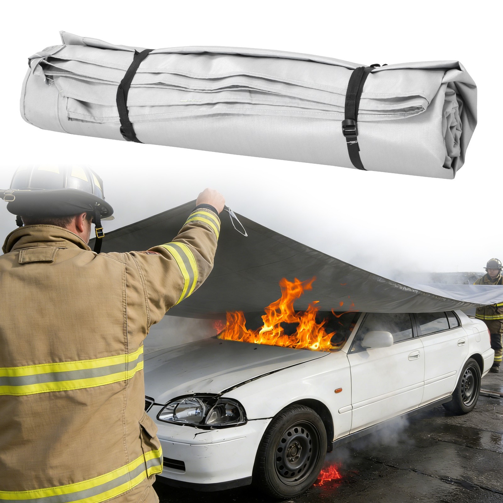 Large Car Fire Blanket, Emergency Fireproof Blankets, Fire Extinguisher Blanket